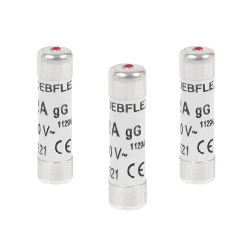 Debflex 715316 - 3 Fusibles con LED 8,5 x 31,5 16 A 400 V Cover