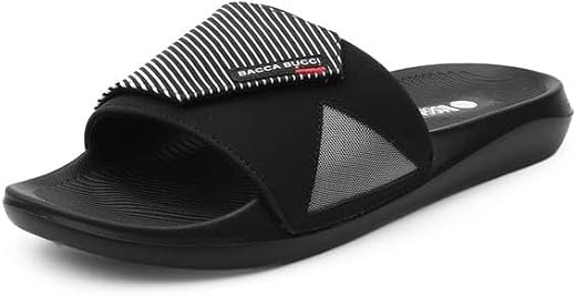 Bacca Bucci Elevate Slides for Men | High-Grade Rubberized EVA Comfort Slides with Non-Skid Outsole | Soft Cushion Footbed...