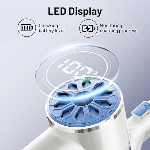 Image of VIPSUN Cordless Vacuum Cleaner with Self-Standing, LED Screen Stick Vacuum Cleaners for Home, Lightweight Powerful Suction Vacuum,Rechargeable Vacuum for Carpets, Pet Hair, Hardwood Floors