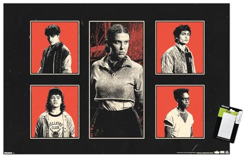 Trends International Netflix Stranger Things: Season 5 (2025) - Grid Wall Poster, 34L x 22.4W, Premium Poster & Mount Bundle