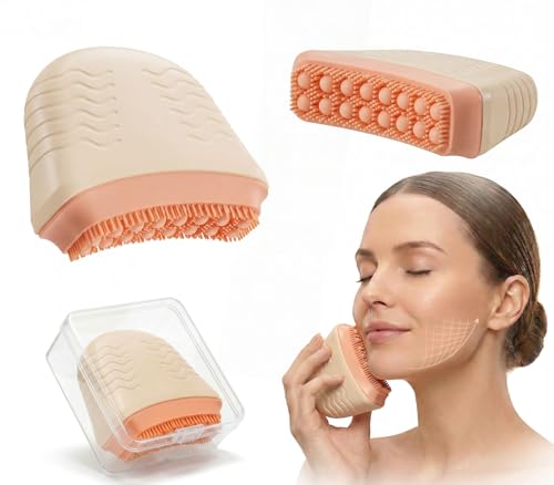 Silicone Lymphatic Contour Face Brush, Face Brush for Lymphatic Drainage