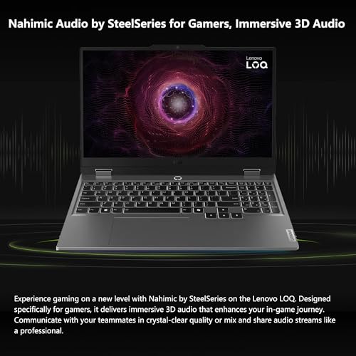 LOQ - Computer portatile da gaming, 15,6", FHD IPS 144 Hz (100% sRGB G-SYNC), AMD Ryzen 5 7235HS, SSD da 16 GB DDR5 da 1 TB, NVIDIA GeForce RTX 4050 6 GB, videocamera per la privacy Wi-Fi 6 - Notebook - Immagine 7