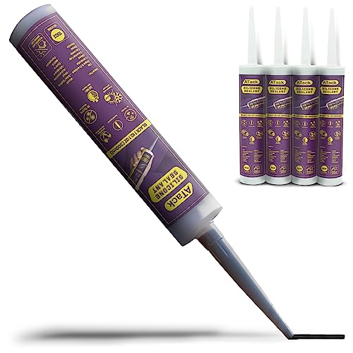 ATack Black Silicone Sealant Caulk 10.1oz 100% Silicone