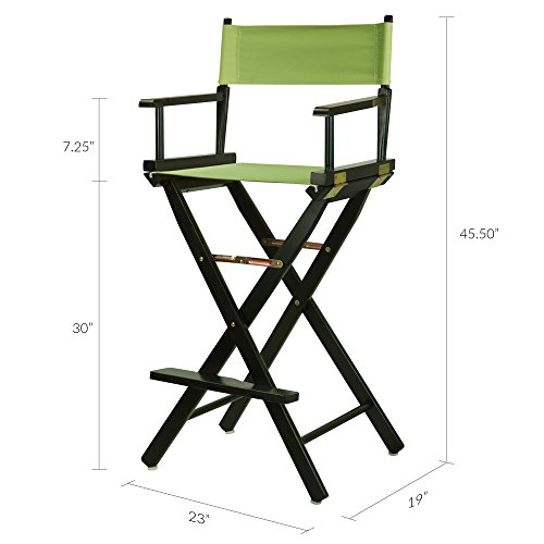Casual Home 230-02/021-72 30" Black Frame-Lime Green Canvas Director Chair Bar Height, BlackFrame by Casual Home - Used condition - Image 5