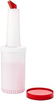Vista 31 de Restaurantware - Botella vertedora de jugo de 2.5 cuartos de galón, 1 recipiente resistente a fugas para almacenar y verter - Tapa dispensadora, Rojo