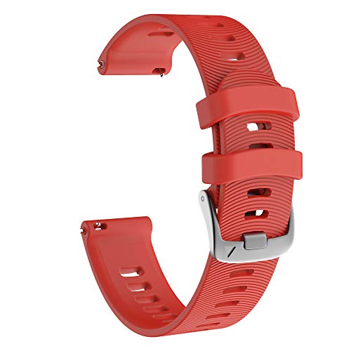 Aueye For Garmin時計ストラップ20mm幅for_Garmin Forerunner 645/645 Music / 245/245 Music Vivomove HR Vivoactive 3/3 Music For_GT 1/2スポーツスマートウォッチストラップ (スイカ赤)