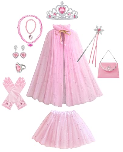 Disfraz completo princesa para niñas con capa y accesorios