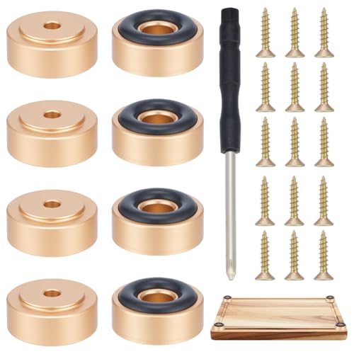 NBEADS 8 Pcs Pied de Planche à Découper avec Patins Antidérapants, 19.5x9mm Pieds de Planche Antidérapants avec Vis et Kit de Tournevis pour Découpe Brute...