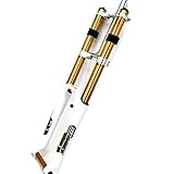 ★ Der voreingestellte Hub der Vordergabel beträgt 170 mm. Wir können es selbst auf 180mm umrüsten. Die Änderungsmethode ist ebenfalls sehr einfach. Lösen Sie die Schraube der Schulterabdeckung und schieben Sie sie nach oben.