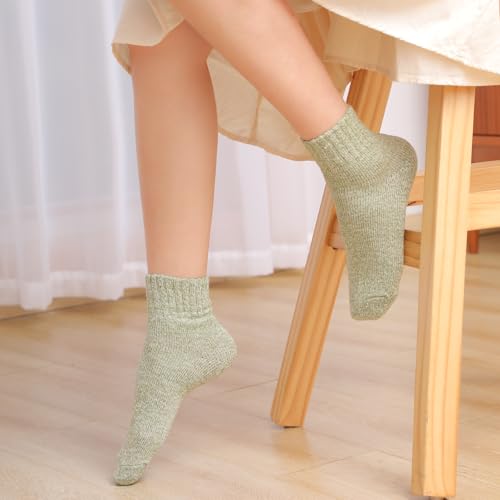Image of Wool Socks for Women - Womens Wool Socks Winter Sock for men Warm Thick Knit Soft Vintage Casual Crew Sock
