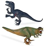 【Matériau sûr】les jouets sont fabriqués à partir de matériau 100% non toxique. Nos jouets pour dinosaures sont faits de caoutchouc souple durable, durable et non toxique qui ne laisse aucune rayure et ne se brise pas facilement pour ne pas blesser les enfants.