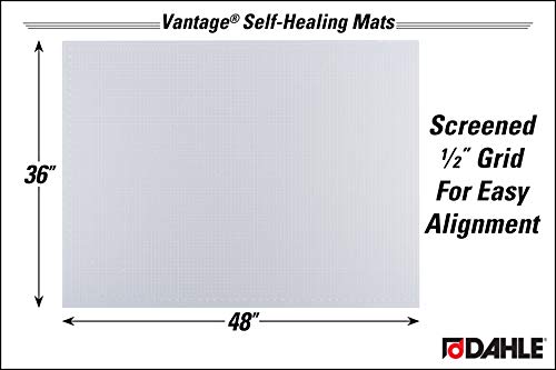 Dahle Vantage 10684 See-Through Premium Self-Healing Cutting Mat, 36"x48", 1/2" Grid, 5 Layers for Max Healing, Perfect for Crafts & Sewing, Clear - Thumbnail 2