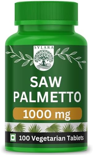 SYLARA Saw Palmetto - 100 Tablets capsules supplements - DHT Blocker with Biotin for men and women