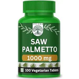 SYLARA Saw Palmetto - 100 Tablets capsules supplements - DHT Blocker with Biotin for men and women