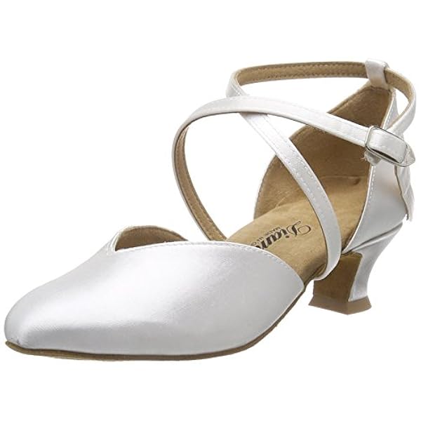Diamant Donne Scarpe da Ballo/Scarpe da Sposa 107-013-092 - Raso Bianco - 4,2 cm Spanish