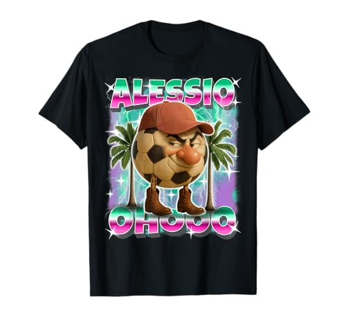 Alessio Italian-Brainrot Football or Soccer Character Meme T-Shirt