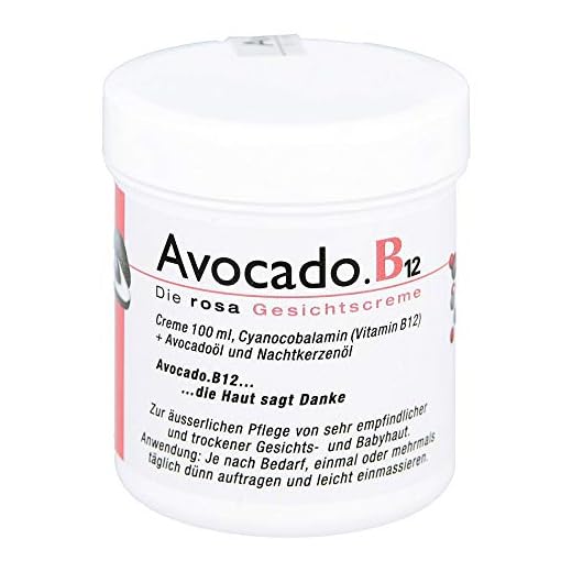 Avocado.B12 die rosa Gesichtscreme mit Vitamin B12 bei Neurodermitis und trockener Haut, 100 ml
