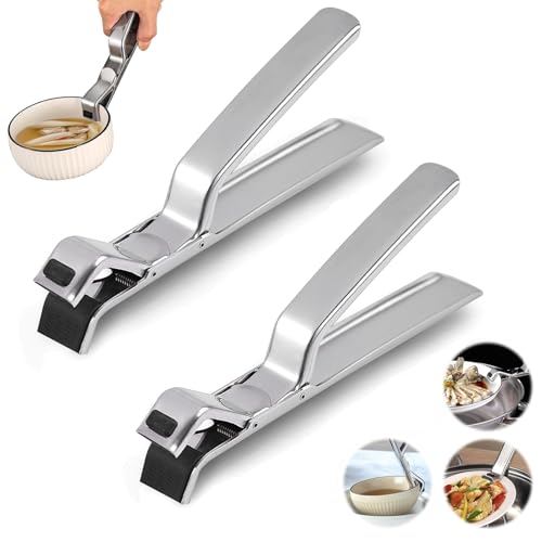 2PCS 2026 New Stainless Steel Hot Plate Gripper Clips, Upgrade Hot Plate Gripper Tongs, Multi-purpose Anti-Scald Bowl Holder Clip, Kitchen Utensil For Bowls Pans Dishes