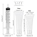 BENECREAT 24PCS 5ml/10ml 6-Colors Plastic Squeeze Tubes Travel Size Makeup Sample Bottles with 4PCS Funnel and 2PCS 5ml Syringe for Lotion, Cream, Shampoo and Facial Cleaning