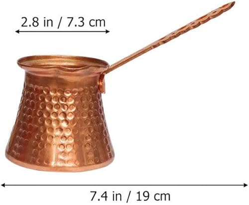 Miniatura 4 de IMIKEYA Cafetera turca, cafetera griega árabe de 10.8 fl oz, mini calentador de leche, sartén de calentamiento de mantequilla, mini olla de fusión