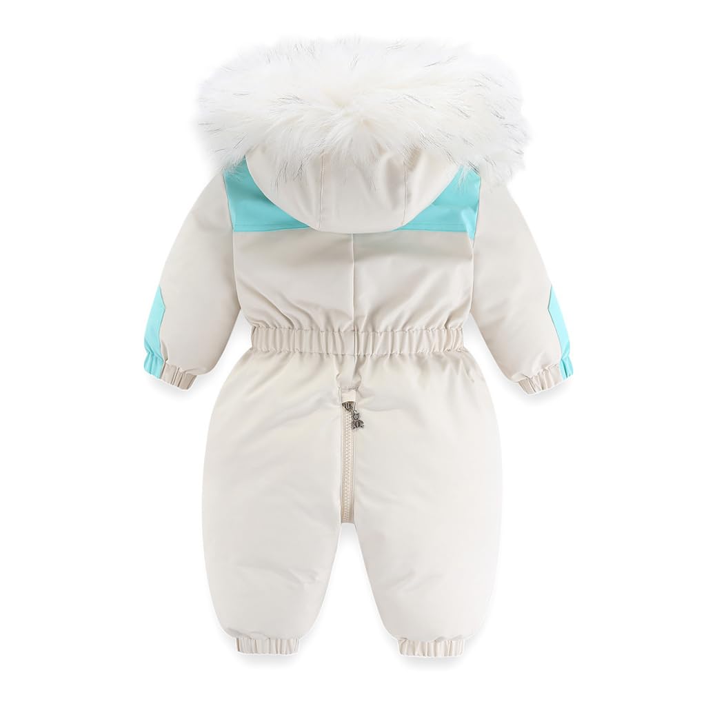 BRONG BéBé Hiver Combinaison de Neige Garçon Fille Capuche Barboteuse Enfants Polaire Manteau Fermeture éclair Coupe-Vent Vêtements D'Extérieur Combinaison de Ski