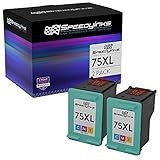 Speedy Inks Remanufactured Ink Cartridge Replacement for HP 75XL High-Yield (Tri-Color, 2-Pack)