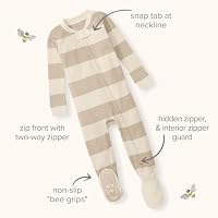 Burt's Bees Baby Boys Organic Cotton, Snug Fit Footed Sleeper Pajamas — image 6