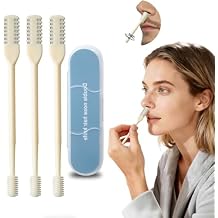 Portable Manual Nose Hair Trimmer for Women Men, 360 Rotating Painless Nasal Hair Cutter with Double-Sided Blade, Mini Travel-Friendly Nose Hair Grooming Tool for Facial Hair