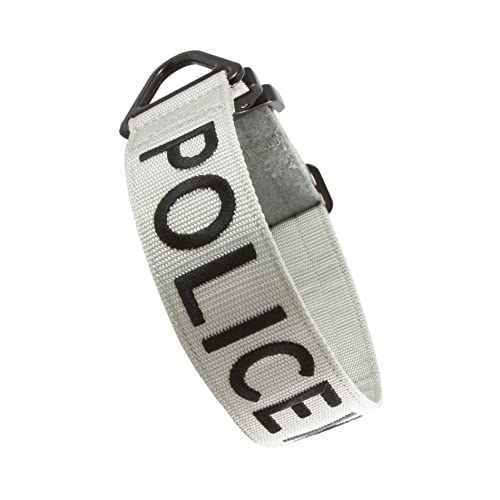 Tacticollar - 1.75 inch Law Enforcement and Military K9 Dog Collar for Medium Dogs, Mil Spec Nylon Collar, Quick-Release Metal Buckle (Police Gray/Black)
