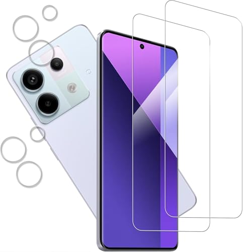 KPNS Redmi Note 13 Pro 5G �K���X�t�B�����y2+2���Z�b�g�z���{�f�ސ� �����K���X Redmi Note13 Pro �p �K���X�t�B���� �J�����t�B���� �J�o�[ �ی�t�B����