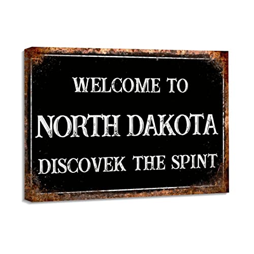 Impression sur toile North Dakota pour rajeunir un mur blanc vide