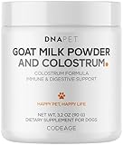 DNA PET Goat Milk and Colostrum Powder for Dogs - Goat Milk Powder, Bovine Colostrum Protein Supplement for Dogs - Canine Joint & Gut Wellness Support - All Breeds and Sizes - 3.2 oz