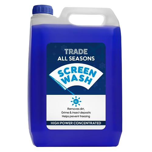 Trade High Power Concentrate Screen Wash For Cars- All Seasons Car Window Cleaner- 5 Litre