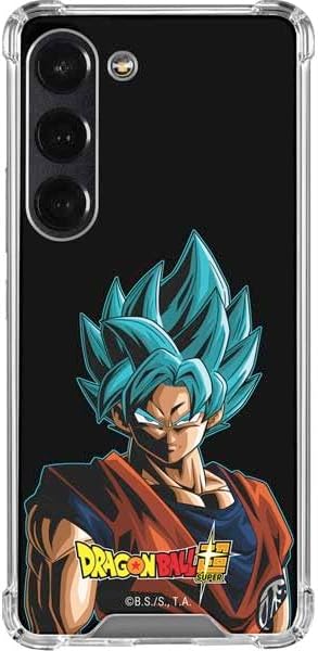 Skinit Clear Phone Case Compatible with Galaxy S23 - Officially Licensed Dragon Ball Super Goku Design