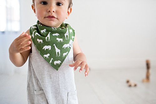 Copper Pearl Baby Bandana Drool Bibs For Drooling And Teething 4 Pack Gift Set For Boys “Safari Set #TOP3