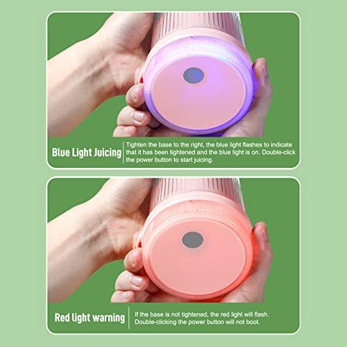 Timpfee 350 Ml Portable Blender Bottle, Rechargeable Mini Blender, Stainless Steel Smoothie Bottle, Multifunctional Personal Blender for Baby Food Travel Office Gym Fruit Milk Shakes Gift
