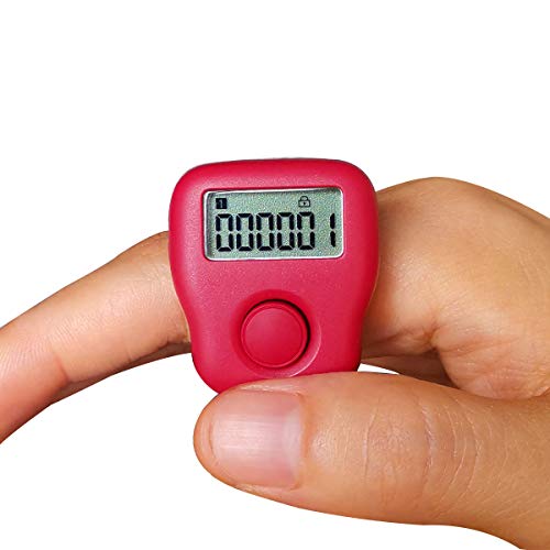 Image of Rechargeable Silent Finger Counter 6 Channels Digital Tasbih Tally Clicker with LED for Prayer Knitting Sports Gift