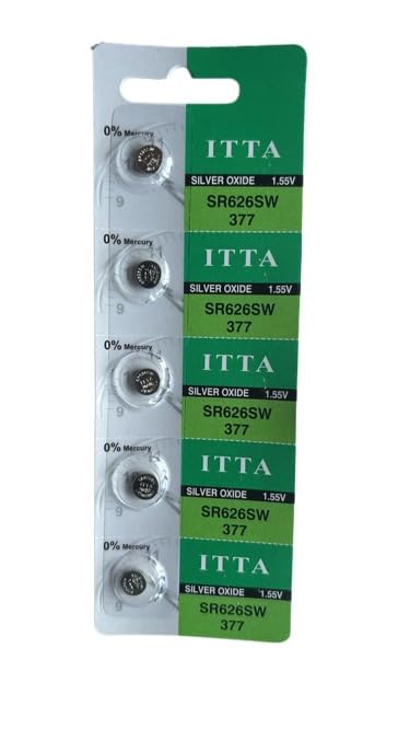 Compatible with Seizaiken SR626SW 377 1.55V Silver Oxide Watch Battery (Pack of 10)
