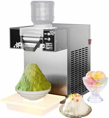 Commercial Ice Shaver Machine - Stainless Steel Electric Snow Cone Maker, 750W/1200W Adjustable Speed, Perfect for Shaved Ice, Snow Cones, and Ice Cream Treats