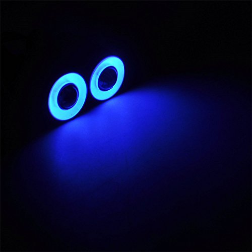 Mohero 2 Leds Angel Eyes & Demon Eyes Led Light Headlights For 1/10 Rc Model Crawler Cars Headlamps (Blue+White, 17Mm) #TOP5