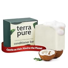Terra Pure Conditioner Bar | Cocoa Butter Enriched by 1-Shoppe | Plastic Free, Soap Free, Vegan, Plant Based, Sustainable, Eco-Friendly, Zero Waste