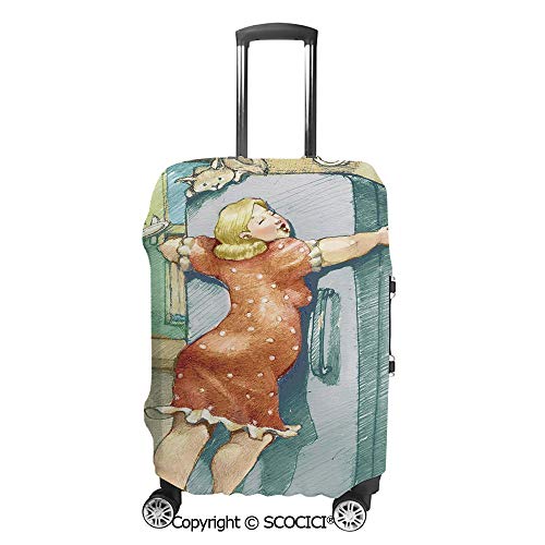 SCOCICI A Plump Woman Embracing the Fridge with Passion Stress Eating Diet Calories