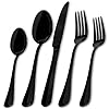 Black Silverware Set, Aisoso 20 Piece St...