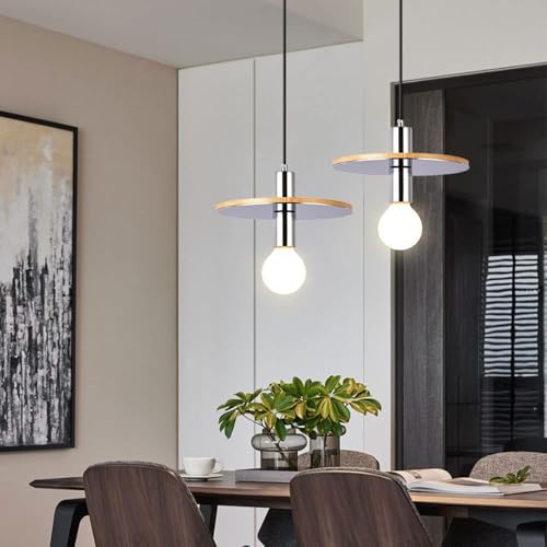Suspension design fer forgé et bois massif à éclairage ciblé - 3