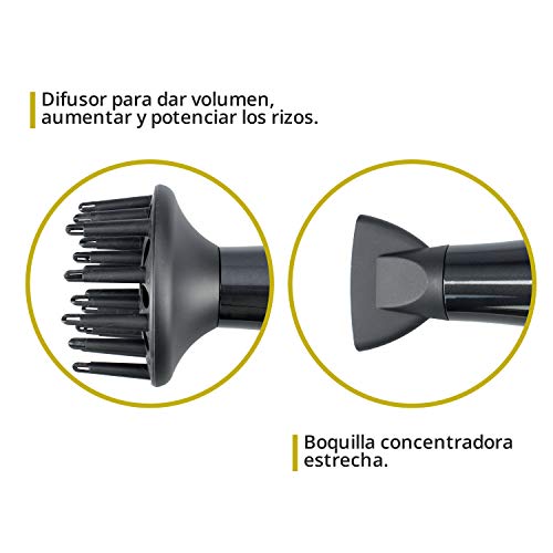 Tm Electron TMHD126 - Tm Electron TMHD126 Asciugacapelli Professionale Motore Ac Da 2.000 W/2.400 W Di Potenza, Funzione Ionica, 3 Posizioni Di Calore E 2 Velocità - 6