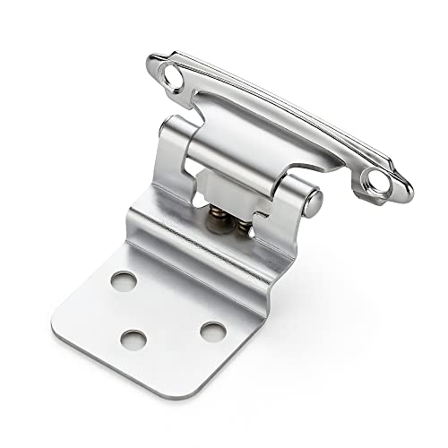 Image of Ravinte 60 Packs 30 Pair 3 /8 inch Inset Polished Chrome Cabinet Self Closing Hinges for Kitchen /Bathroom /Furniture Cabinets & Doors,Decorative Cupboard Hardware