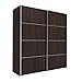 Produktbild Froschkönig24 Verona Schiebetürenschrank 182x202cm Kleiderschrank Kaffee, Schließdämpfung:ohne Schließdämpfung, LED-Beleuchtung:mit LED-Beleuchtung