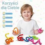 Aolso Antystresowe Pałeczki Sensoryczne, 6 szt., Teksturowane Zabawki Fidget, Różne Kolory, Silikonowe Antystresowe Zabawki Sensoryczne, do Autyzmu ADHA, Stresu, Lęku