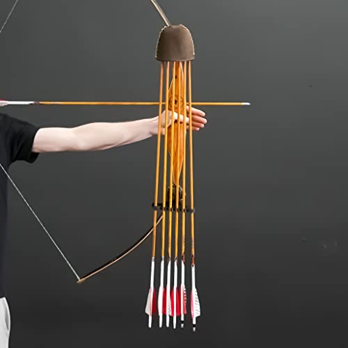 Shatterproof Archery Hunting Limb Mount Quiver | Recurve Bows | Longbows | Broad-Heads | Brandy, 6 Arrow | Traditional Archery Quiver | Strap On #TOP7