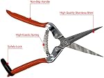 Sanung 902 Sécateurs de jardinage, ciseaux de jardin avec lames en acier inoxydable droites et verrou de sécurité, coupe-branches pour plantes, outil de taille de jardin pour la maison